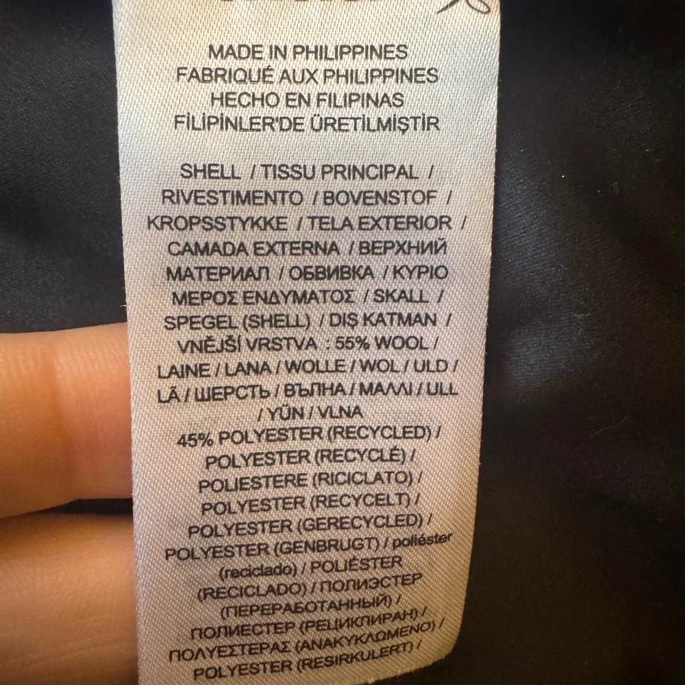 LAUREN Quilted-Satin-Trim Wool-Blend Coat - Picture 16 of 16